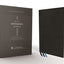 NIV, Reference Bible, Deluxe Single-Column, Premium Goatskin Leather, Black, Premier Collection, Black Letter, Art Gilded Edges, Comfort Print