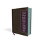 NIV, Beautiful Word Coloring Bible and 8-Pencil Gift Set, Leathersoft, Brown/Purple: Hundreds of Verses to Color