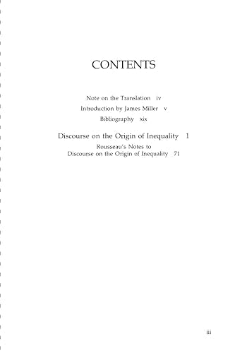 Discourse on the Origin of Inequality (Hackett Classics)