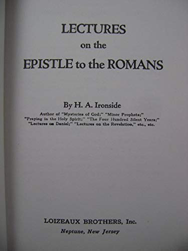 Lectures on the Epistle to the Romans
