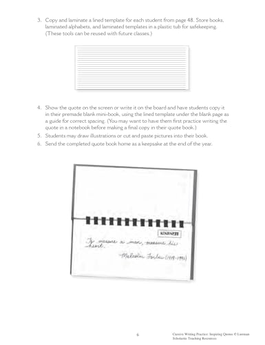 Cursive Writing Practice: Inspiring Quotes: Reproducible Activity Pages With Motivational and Character-Building Quotes That Make Handwriting Practice Meaningful