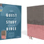 NIV, Quest Study Bible, Leathersoft, Gray/Pink, Comfort Print: The Only Q and A Study Bible