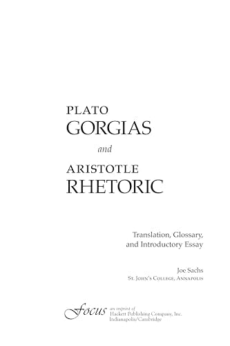 Gorgias and Rhetoric (Focus Philosophical Library)