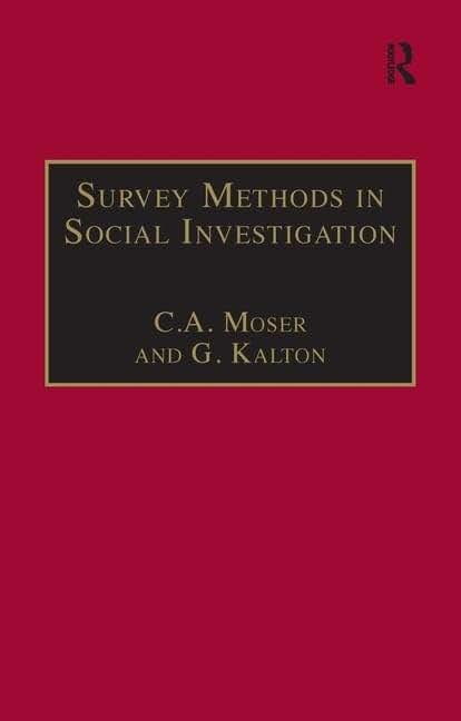 Survey Methods in Social Investigation