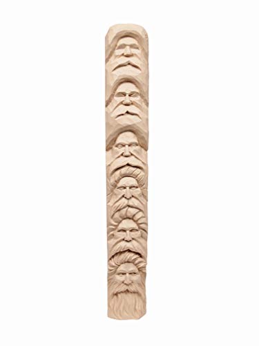 Wood Spirit Study Stick Kit (Learn to Carve Faces with Harold Enlow): Learn to Carve a Wood Spirit Booklet & Wood Spirit Study Stick (Fox Chapel Publishing) Hand-Cast Resin & Step-by-Step Instructions