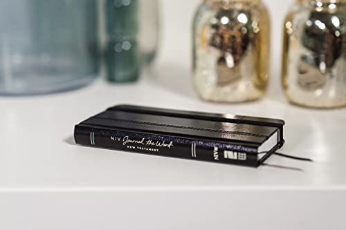 NIV, Journal the Word New Testament (Perfect for Note-Taking), Pocket Bible Edition, Hardcover, Black, Red Letter, Comfort Print (NIV Journal the Word Bible)