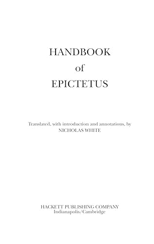 The Handbook (The Encheiridion) (Hackett Classics) — back cover