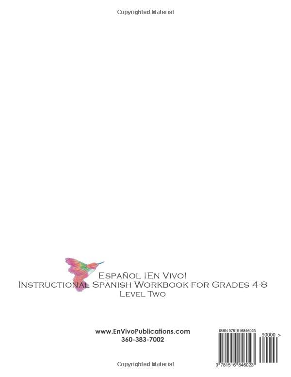 Espa?l En Vivo Level 2: Instructional Spanish Workbook for Grades 4-8 (Espa?l En Vivo Instructional Spanish Workbook Series for Grades 4-8 (4 Levels))