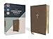 NIV, Larger Print Compact Bible, Leathersoft, Brown, Red Letter, Comfort Print