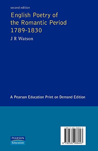 English Poetry of the Romantic Period 1789-1830 (Longman Literature In English Series)