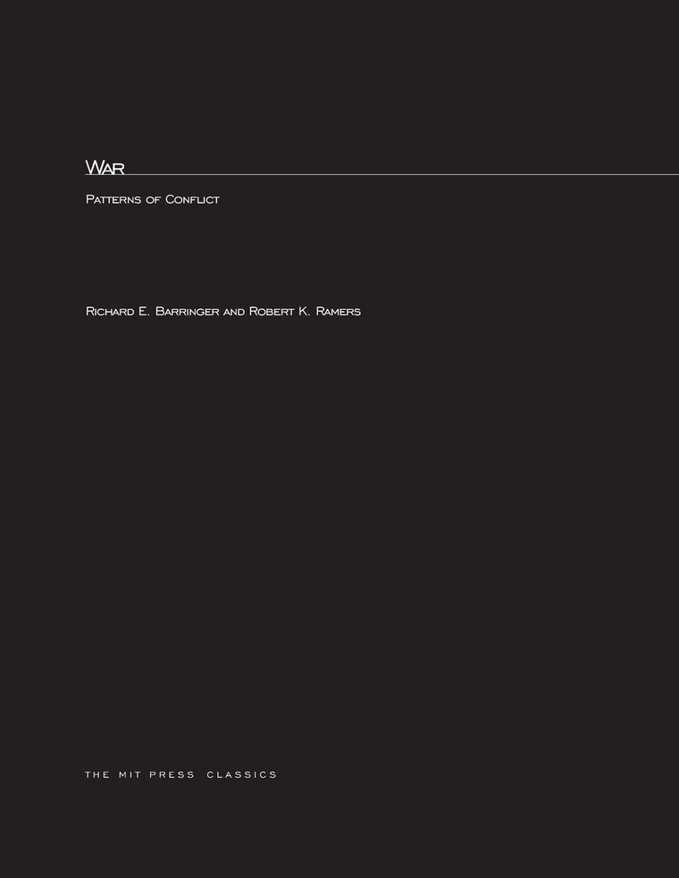 War: Patterns of Conflict (Mit Press)