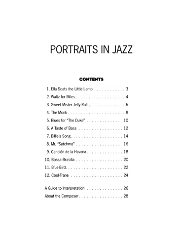 Portraits in Jazz Bk and CD