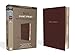 NIV, Reference Bible, Giant Print, Leather-Look, Burgundy, Red Letter, Comfort Print