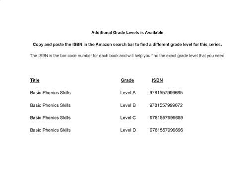Basic Phonics Skills, Kindergarten - Grade 1 (Level B) Teacher Resource
