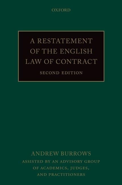 A Restatement of the English Law of Contract