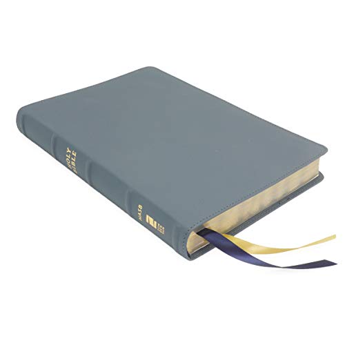 NASB, Thinline Bible, Large Print, Genuine Leather, Buffalo, Blue, Red Letter, 1995 Text, Comfort Print