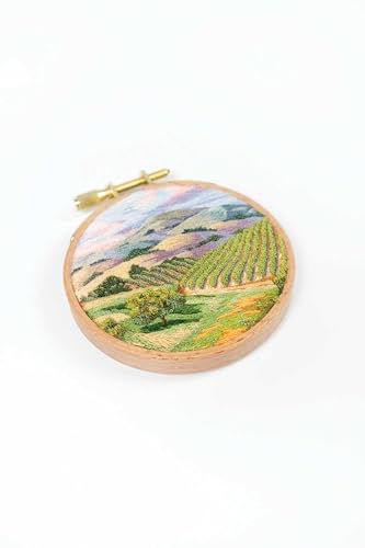 Richly Stitched Landscape Embroidery: Mastering Thread Painted Scenes