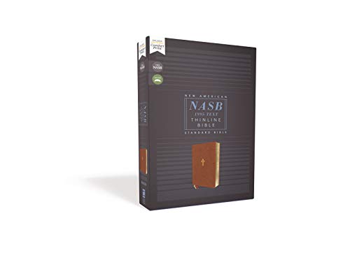 NASB, Thinline Bible, Leathersoft, Brown, Red Letter, 1995 T