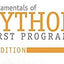 Fundamentals of Python: First Programs