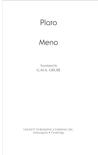 Meno (Hackett Classics)