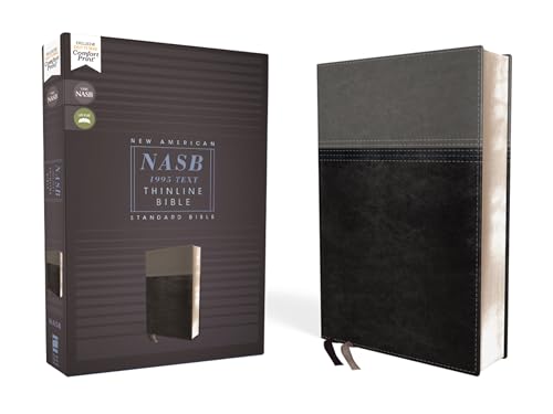 NASB, Thinline Bible, Leathersoft, Black, Red Letter, 1995 Text, Comfort Print
