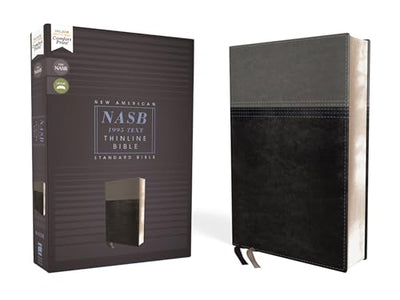 NASB, Thinline Bible, Leathersoft, Black, Red Letter, 1995 Text, Comfort Print