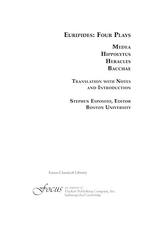 Euripides: Medea, Hippolytus, Heracles, Bacchae