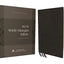 NIV, Wide Margin Bible (A Bible that Welcomes Note-Taking), Premium Goatskin Leather, Black, Premier Collection, Red Letter, Art Gilded Edges, Comfort Print