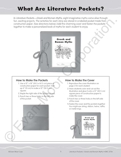 Literature Pockets, Greek & Roman Myths, Grades 4-6