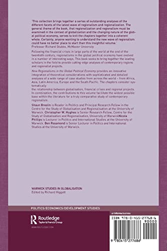 New Regionalisms in the Global Political Economy (Routledge Studies in Globalisation)