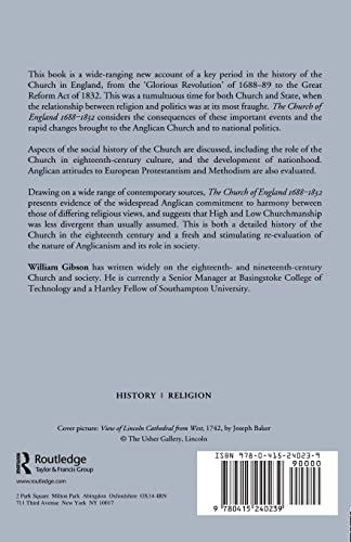 The Church of England 1688-1832