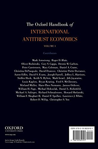 The Oxford Handbook of International Antitrust Economics, Volume 1 (Oxford Handbooks)