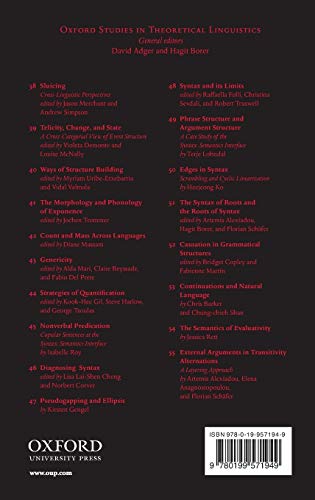 External Arguments in Transitivity Alternations: A Layering Approach (Oxford Studies in Theoretical Linguistics)