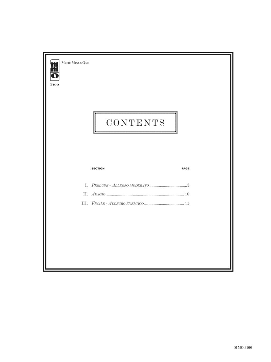 Bruch - Violin Concerto No. 1 in G Minor, Op. 26: Music Minus One Violin