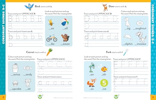 Head Start Phonics Workbooks: Ages 5-6 - Kindergarten Prep with Sticker Sheet (Kindergarten Workbook)