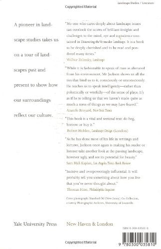 Discovering the Vernacular Landscape by John Brinckerhoff Ja