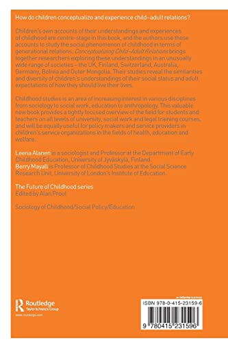 Conceptualising Child-Adult Relations (Future of Childhood (Paperback))