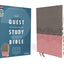 NIV, Quest Study Bible, Leathersoft, Gray/Pink, Thumb Indexed, Comfort Print: The Only Q and A Study Bible