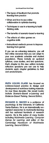E-Learning and the Science of Instruction: Proven Guidelines for Consumers and Designers of Multimedia Learning