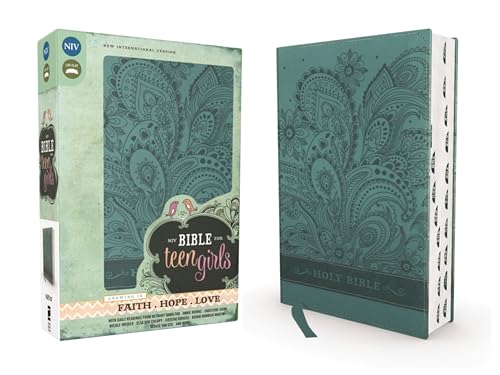 NIV, Bible for Teen Girls, Leathersoft, Blue, Thumb Indexed Tabs: Growing in Faith, Hope, and Love – The Perfect Christian Faith Gift for Your Teenage Girl, Age 13-18