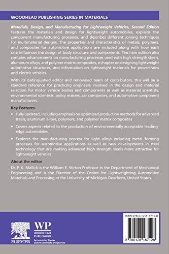 Materials, Design and Manufacturing for Lightweight Vehicles (Woodhead Publishing in Materials)