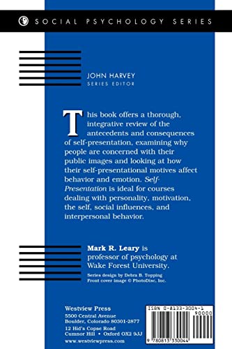 Self-presentation: Impression Management And Interpersonal Behavior (Social Psychology Series)