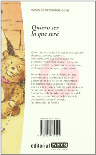 Quiero Ser la Que Sere — back cover