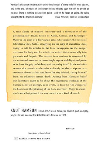 Hunger: A Novel (FSG Classics)