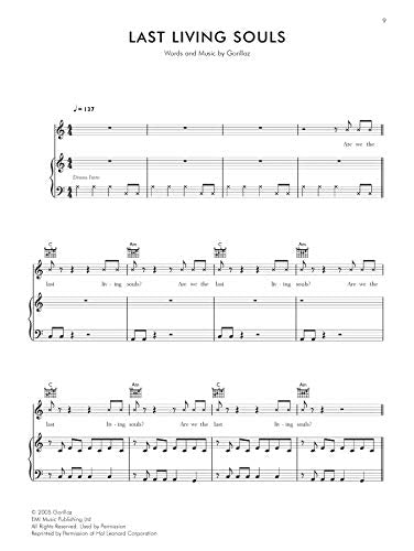 Gorillaz -- Demon Days: Piano/Vocal/Chords (Faber Edition)