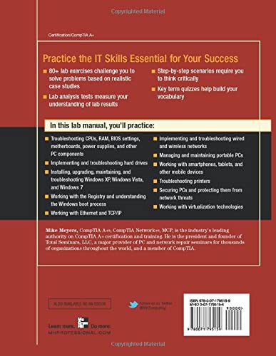 Mike Meyers' CompTIA A+ Guide to 802 Managing and Troubleshooting PCs Lab Manual, Fourth Edition (Exam 220-802)