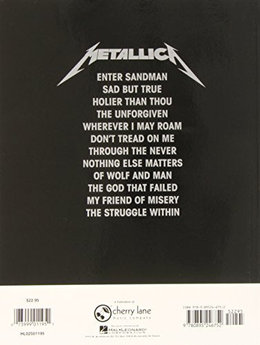Metallica: Black, Guitar Tab