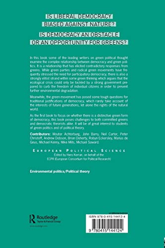 Democracy and Green Political Thought (Routledge/ECPR Studies in European Political Science)