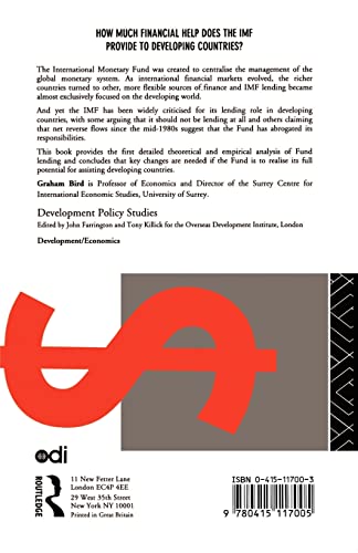 IMF Lending to Developing Countries: Issues and Evidence (Development Policy Studies Series)