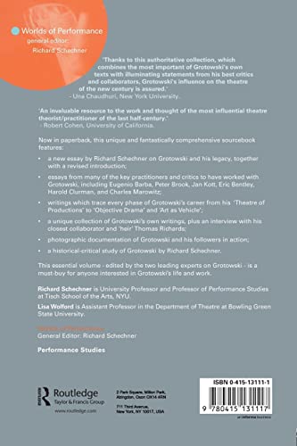 The Grotowski Sourcebook (Worlds of Performance)